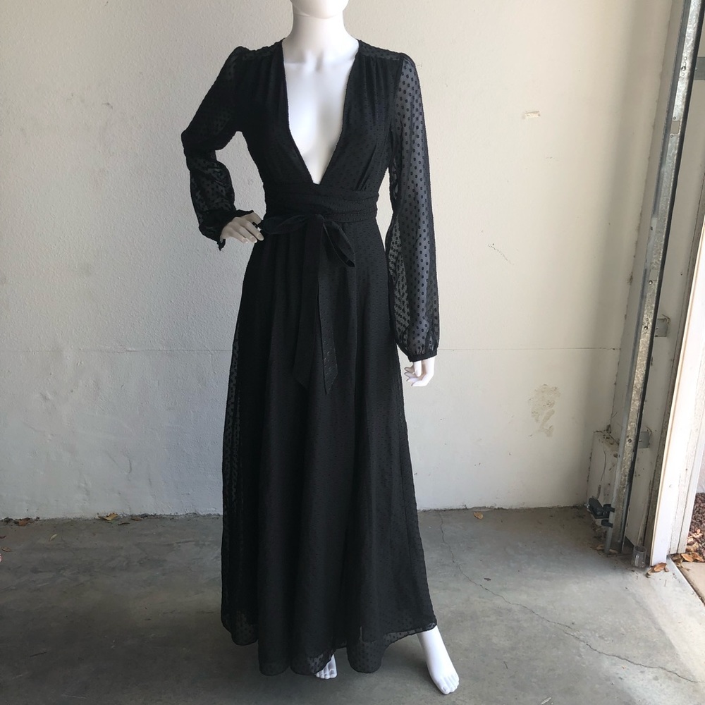 Privacy Please Stockton Maxi Dress Polka Dot Sheer - Picture 4 of 8